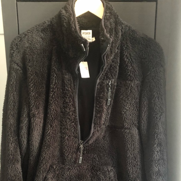 PINK Fuzzy Sweater with half zipper - Picture 5 of 5